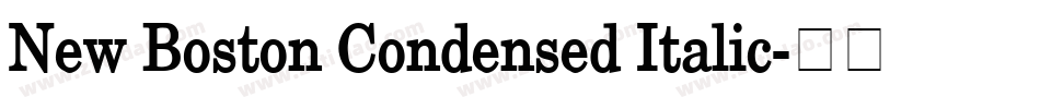 New Boston Condensed Italic字体转换